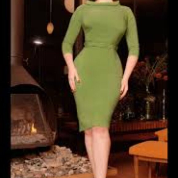 Pinup Couture Joanie dress, green size M, EUC - Picture 2 of 2